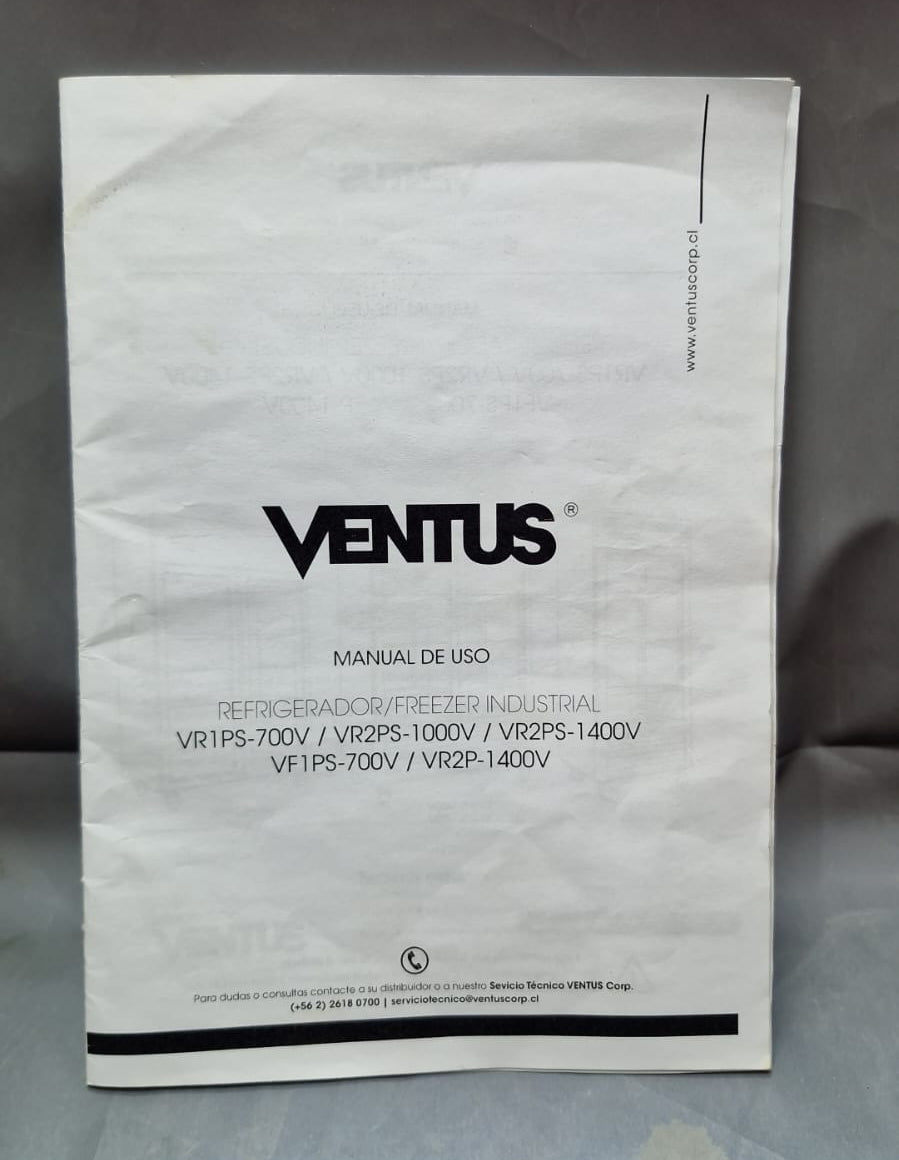 Refrigerador 1 Pta Vidrio Ventus Vr1ps-700v Acero Inox. 580l