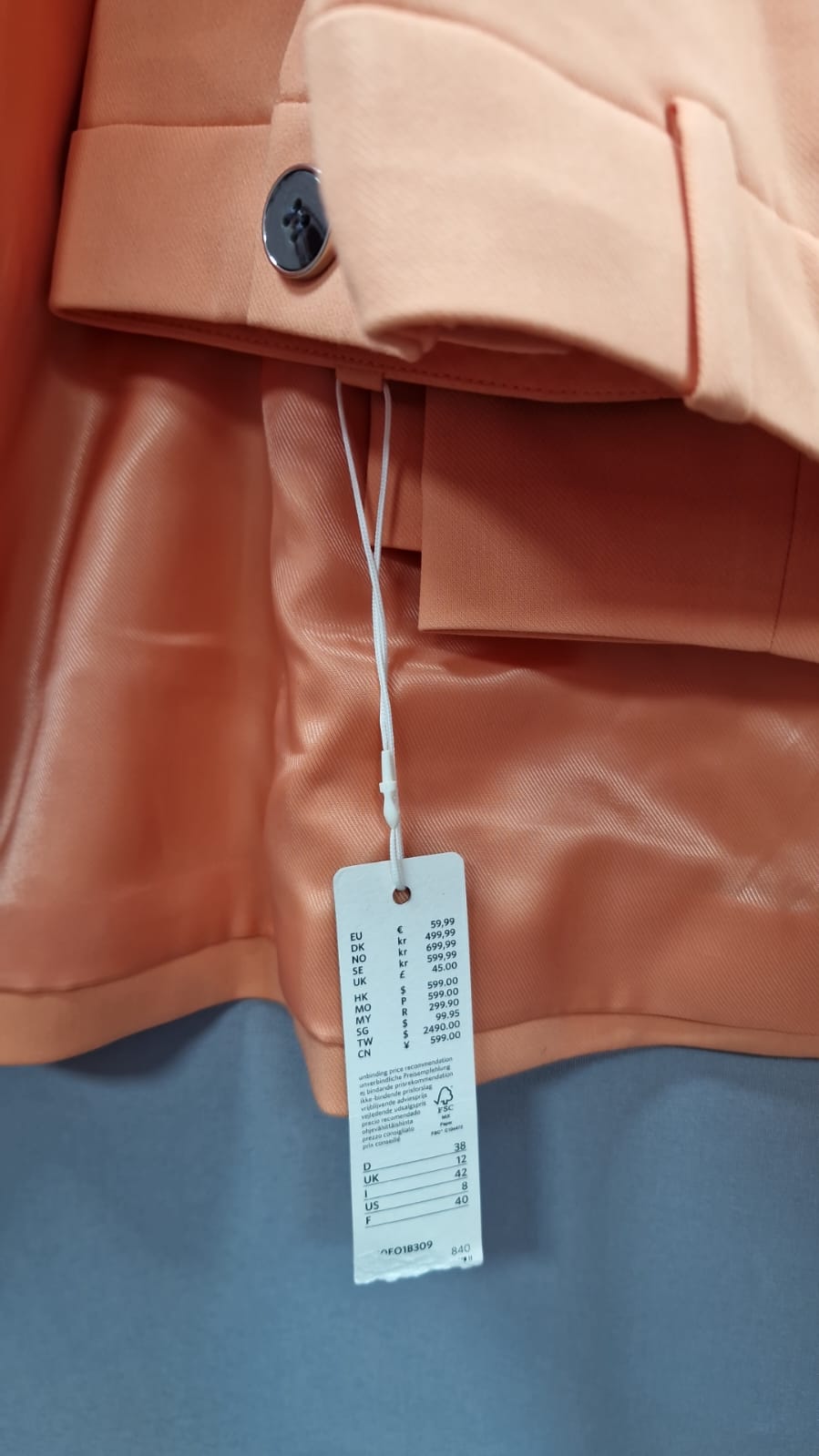 Traje Formal  Blazer  Pantalón Esprit Naranjo 40 2 Pieza Femenino