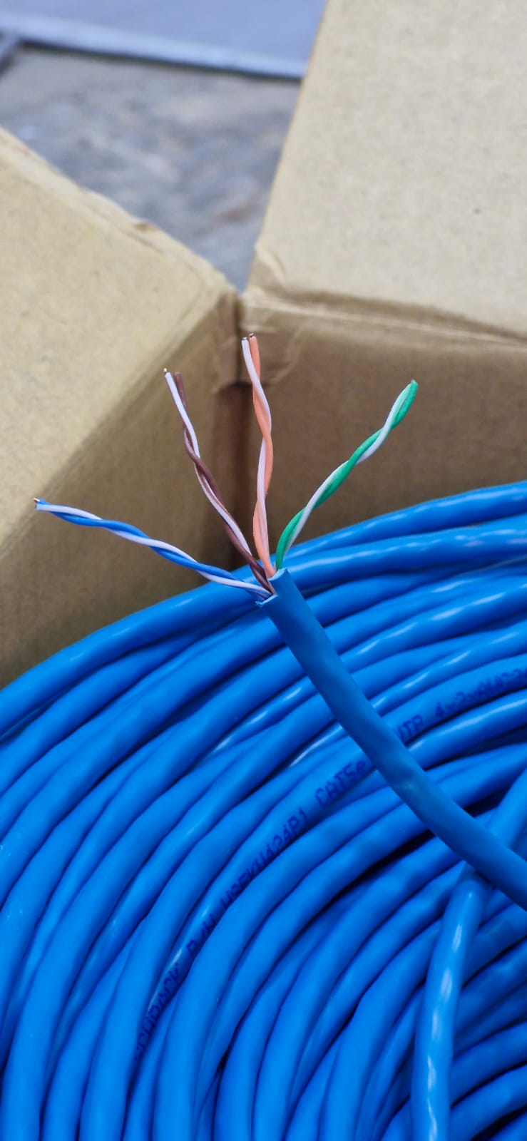 Cable Utp Cat5E Schrack Hseku424P1 Pvc 4X2Xawg24/1 Blue 305M