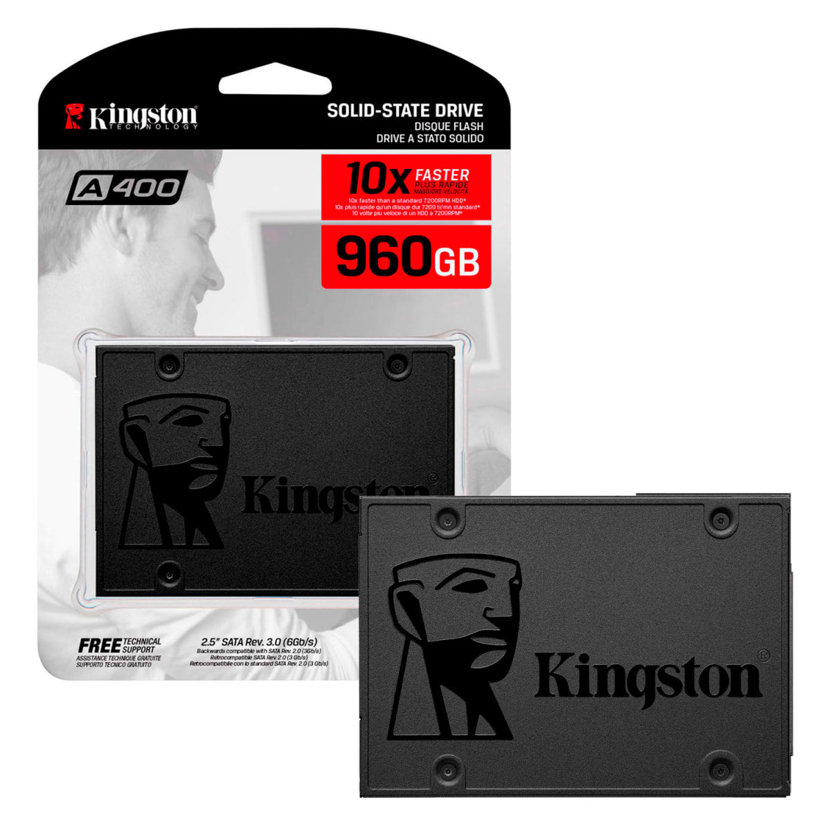 Disco Solido Ssd Interno Kingston A400 960Gb [Openbox] [Wl]