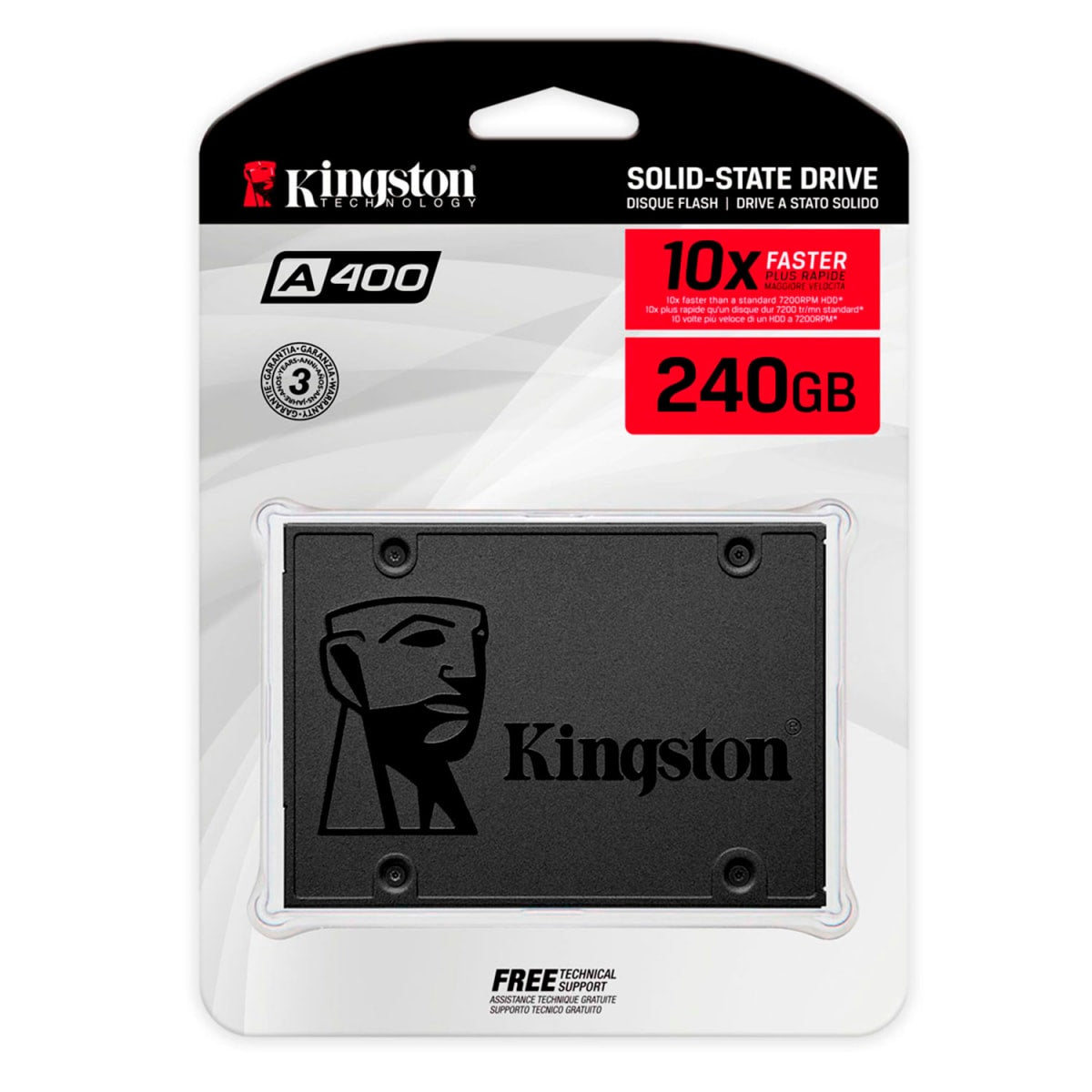 Kingston Disco Duro 240GB SSD A400 Interno