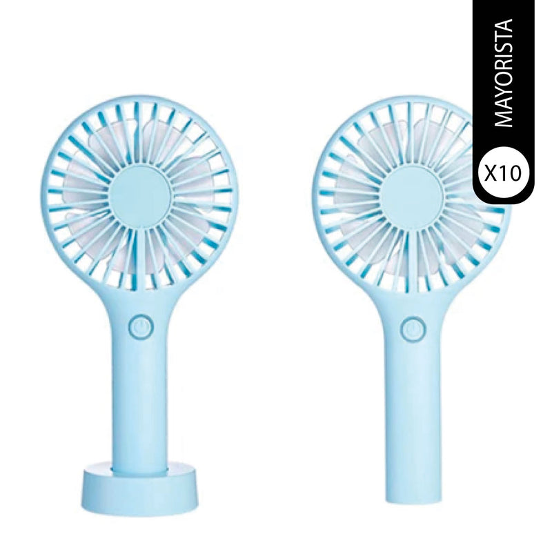 Pack de 10 ventiladores usb de escritorio small fan sa001 celeste