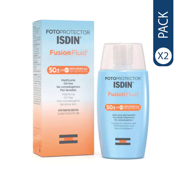 Pack Fotoprotector Facial FusionFluid SPF 50+ Isdin