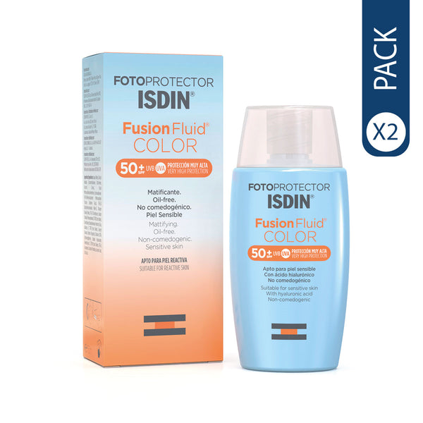 Pack 2 fotoprotector isdin fusion fluid color spf 50+