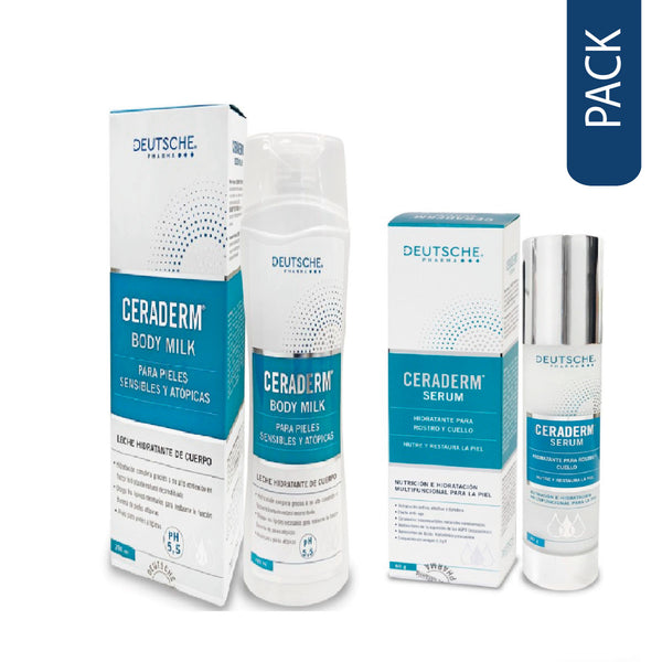 Pack deutsche ceraderm body milk 290ml + ceraderm serum hidratante 60gr