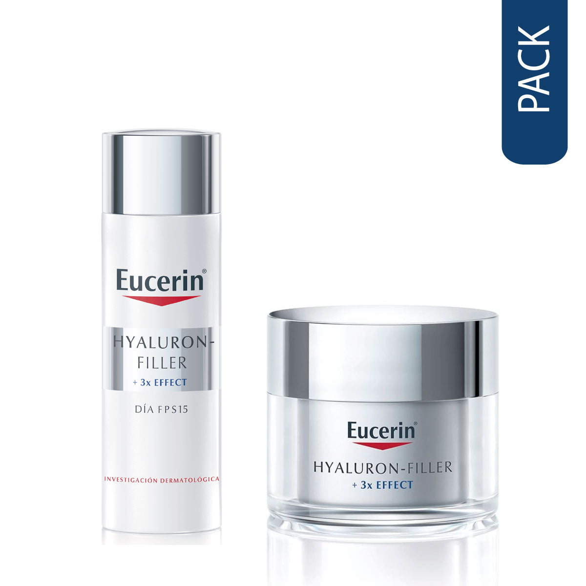 Pack de crema facial Dia + 3xEffect eucerin Hyaluron-Filler 15FPS (50ml C/U) [Openbox]
