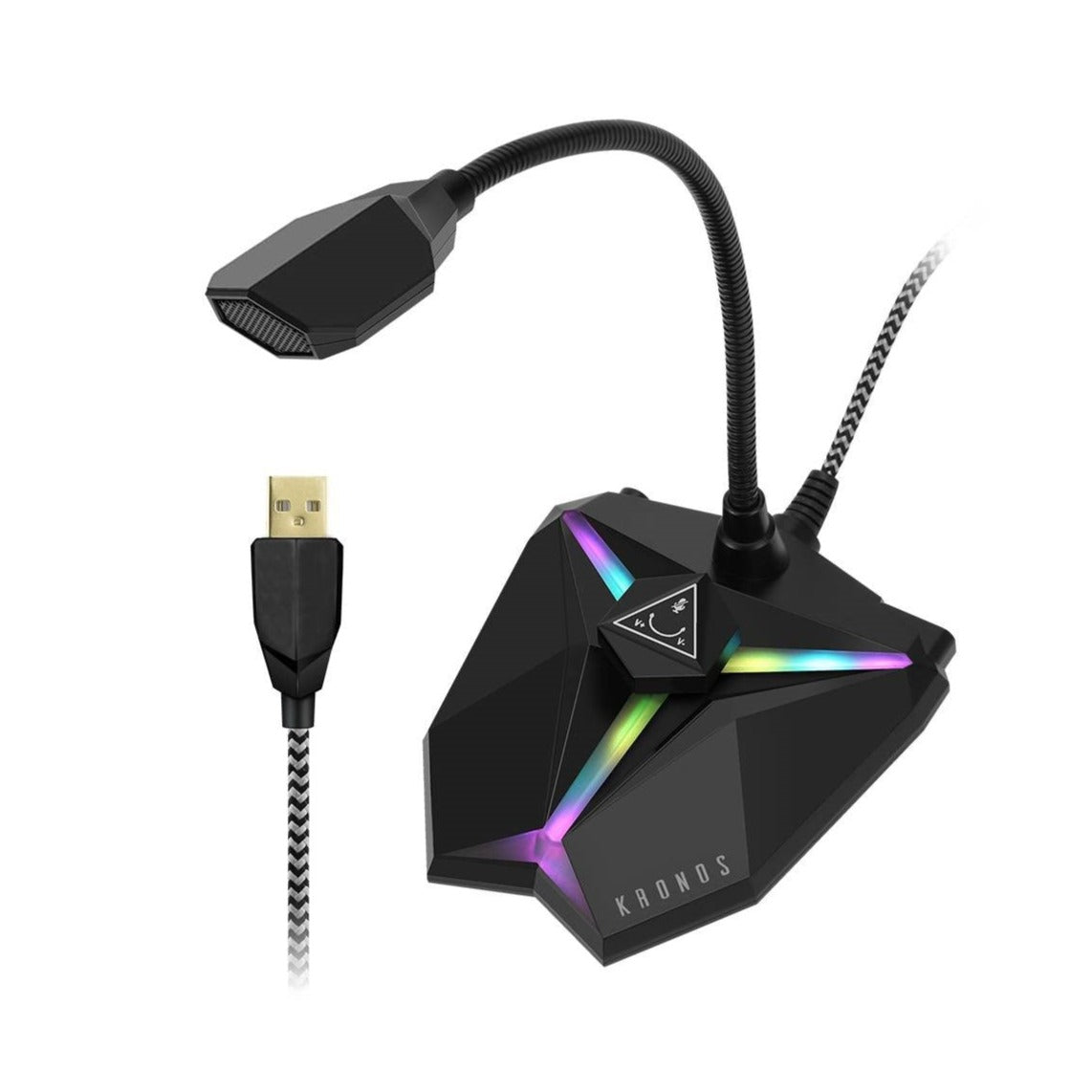 Micrófono Gamer  Flexible Kronos Gregal Negro