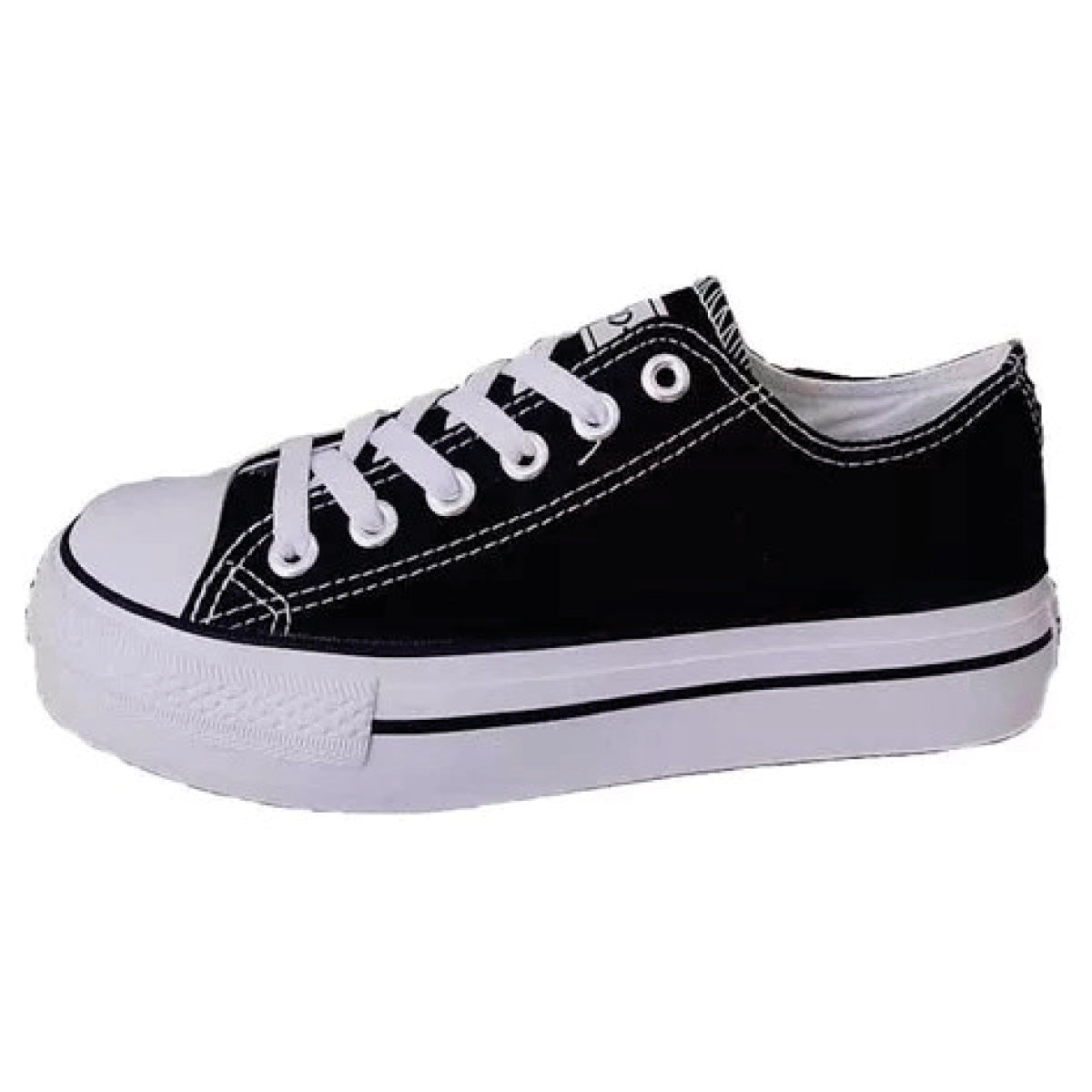 Zapatilla negro con blanco Plataforma 107-5 Pand-G Talla  39