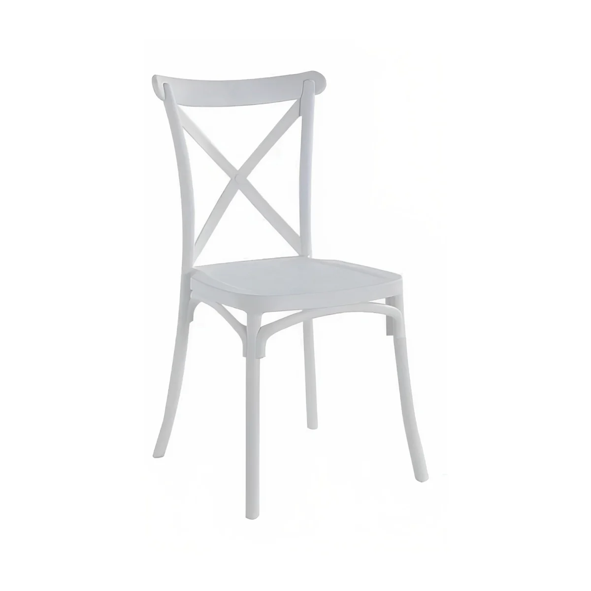 SILLA DE TERRAZA EXTERIOR O COMEDOR KLIK CROSSBACK DANUBIO BLANCA