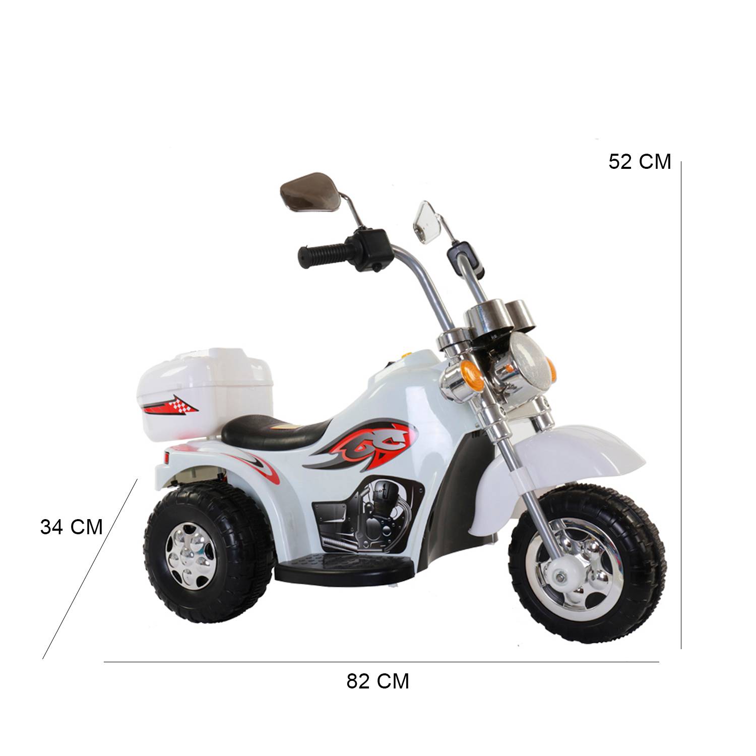 Moto Choper  Blanco Bebesit Bm800 Blanco [Openbox]