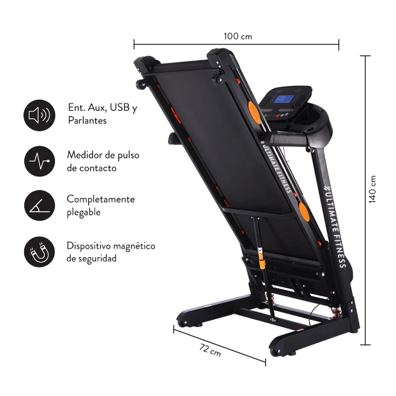 Trotadora Eléctrica Ultimate Fitness E510 Elite Negro