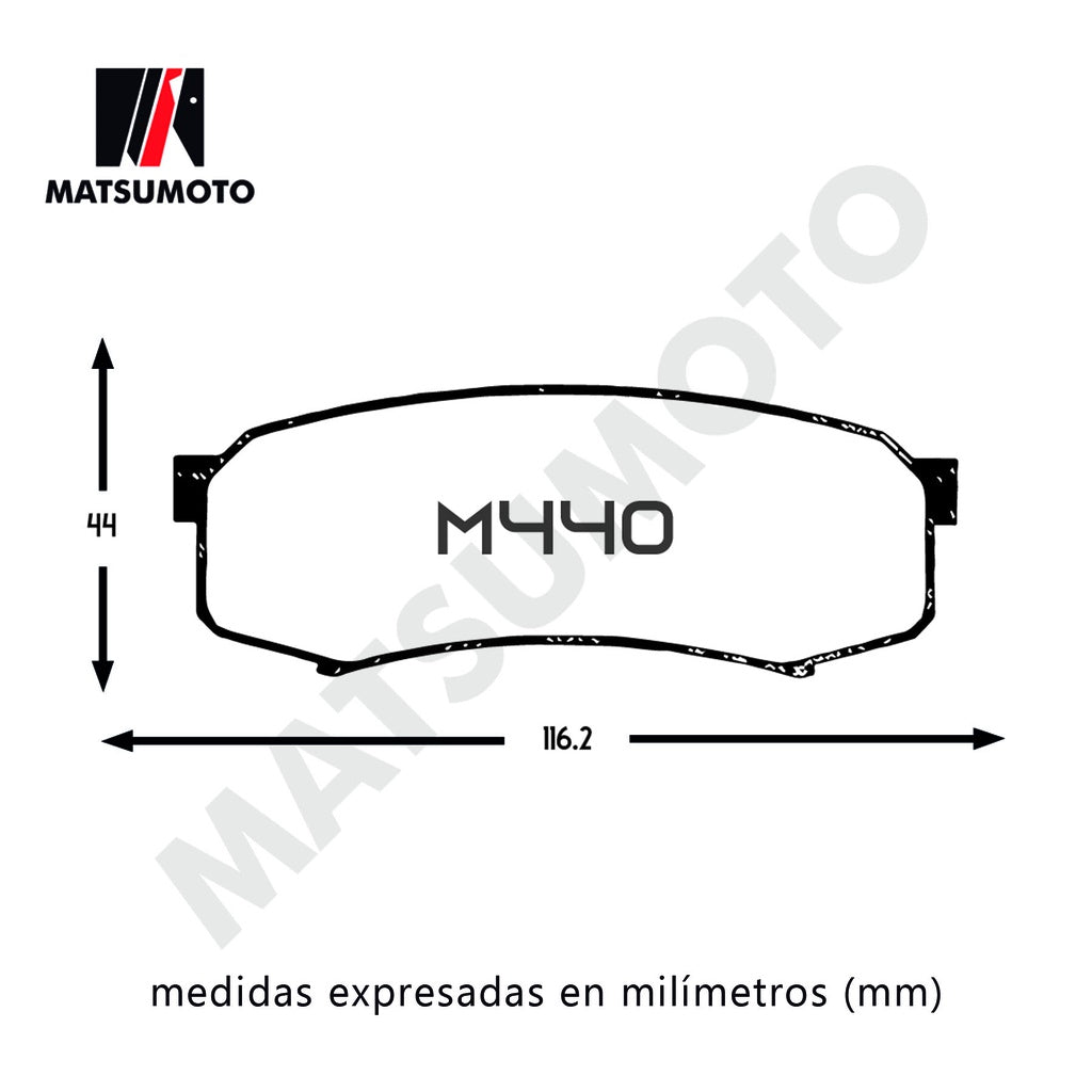 PACK DE DOS PASTILLAS DE FRENOS DELANTERAS Y TRASERAS MATSUMOTO M440-M690