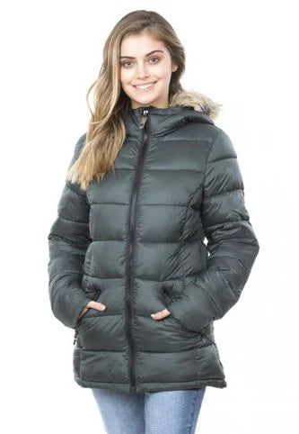 Parka mujer maui and sons verde oscuro talla m