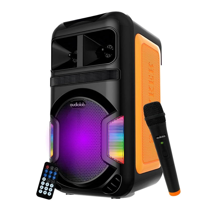Parlante Audiolab Karaoke Inalámbrico 8" 15W + Micrófono
