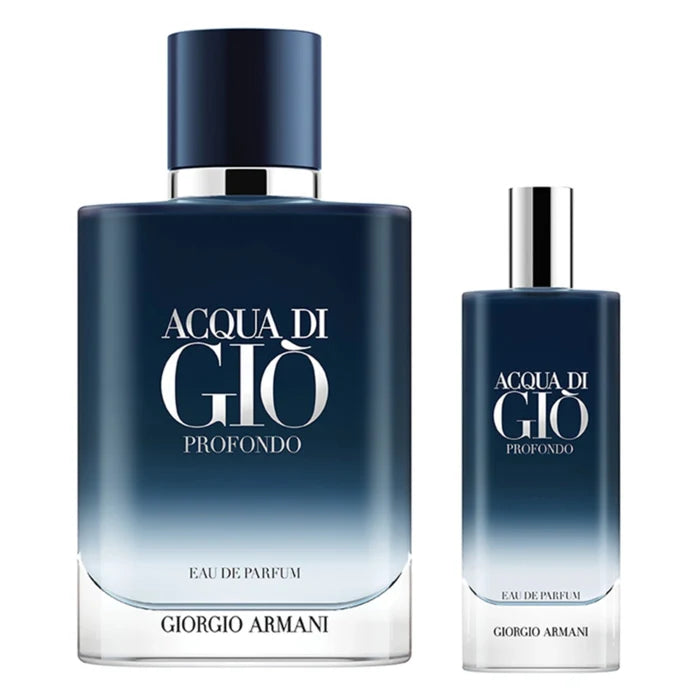 Set Perfume Giorgio Armani Acqua Profondo Eau de Parfum 100 + 15 ml