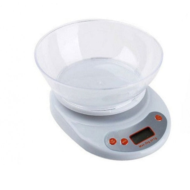 Pesa Digital Dblue De Cocina Recipiente Hasta 5 Kg Dbpdws36 Blanco