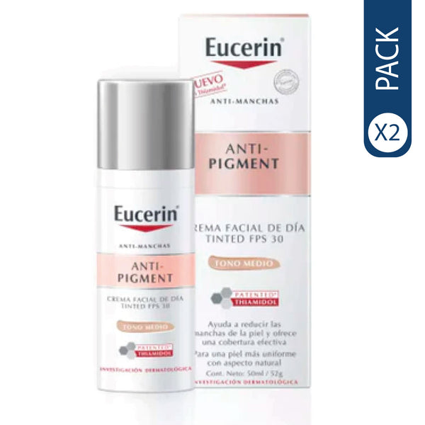 Pack 2 Eucerin Anti-pigment Crema Día Tono Medio FPS30