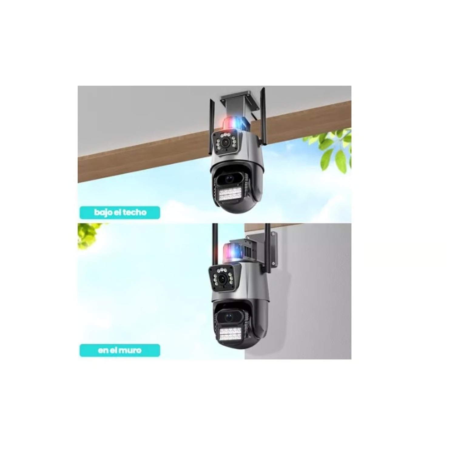 Camara De Seguridad Generico Con Deteccion De Movimiento Gris-Negro