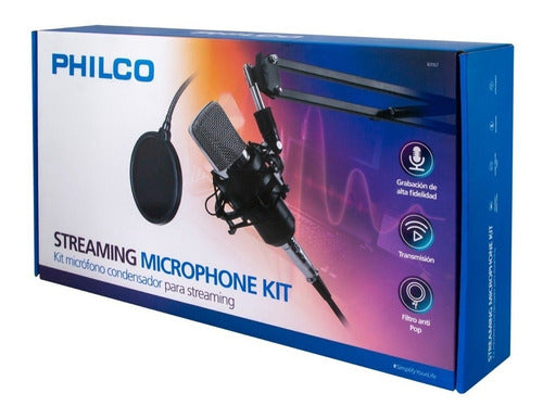 Micrófono condensador pack philco kit67