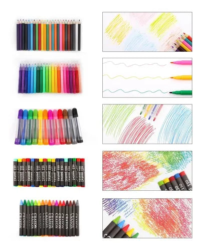 Kit de Colores para Niños Arte Dibujo 176 Piezas
