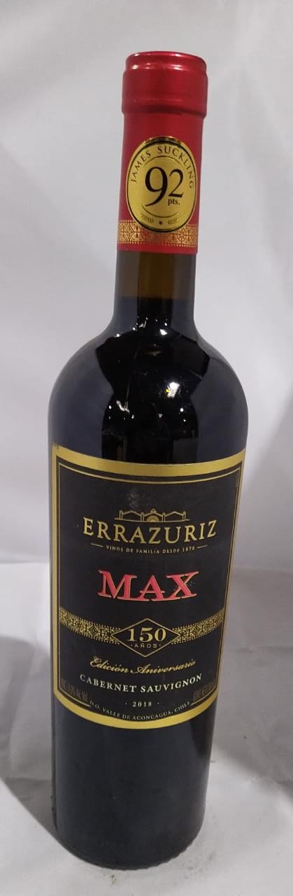 Vino errazuriz max 150 Años edicion aniversario cabernet sauvignon 2019 750cc