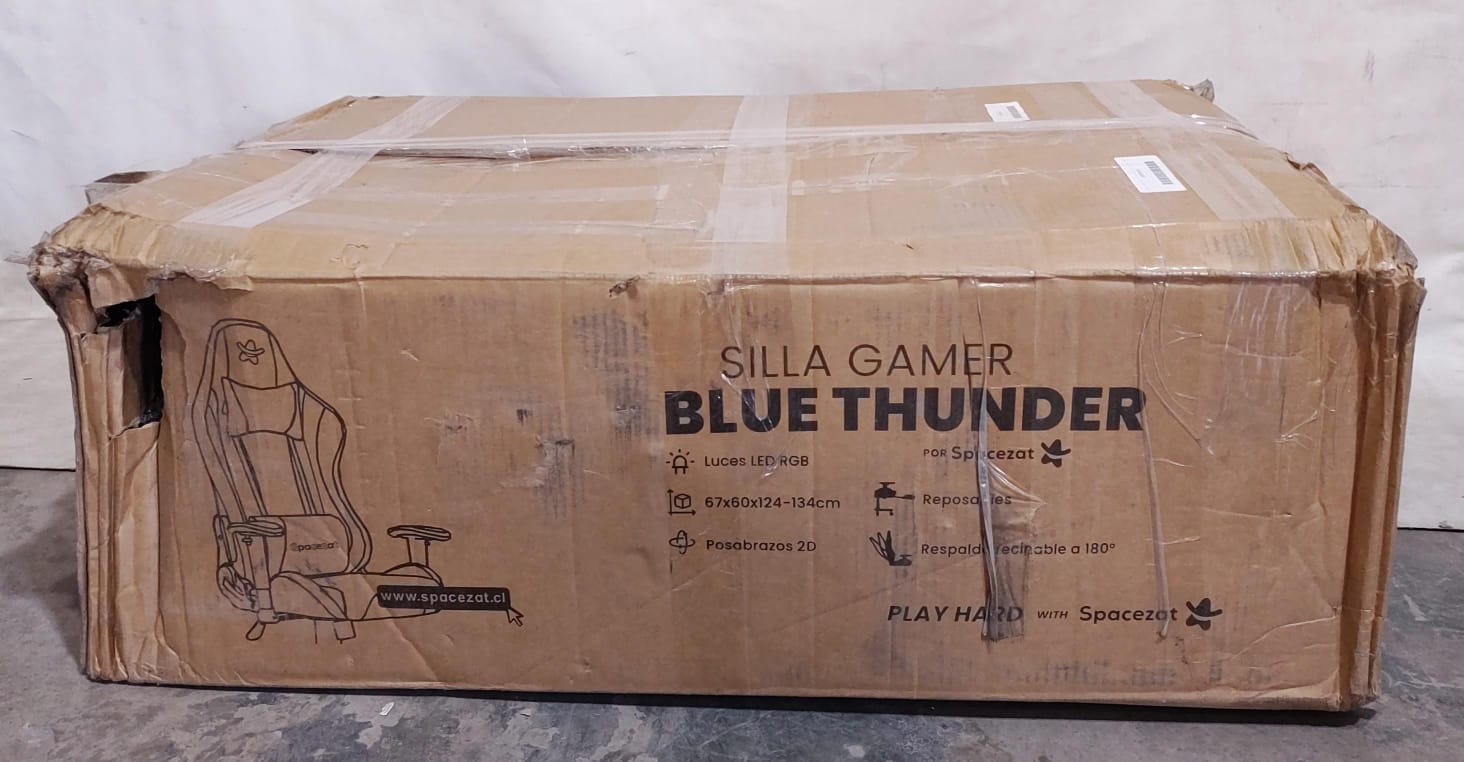 Silla Gamer Spacezat Pro Rgb / Blue Thunder Azul/Negro [Openbox]