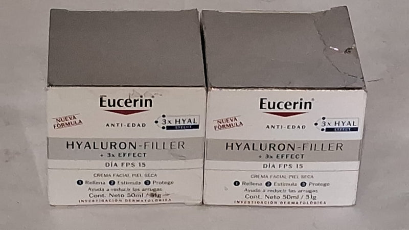 Pack de 2 cremas Eucerin  facial antiarrugas hyaluron filler 3x effect