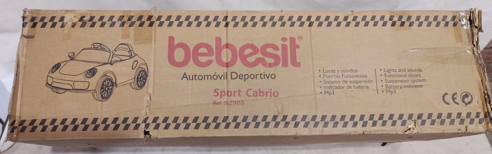 Automovil Deportivo Bebesit Sport Cabrio S2988 Rosado [Openbox]