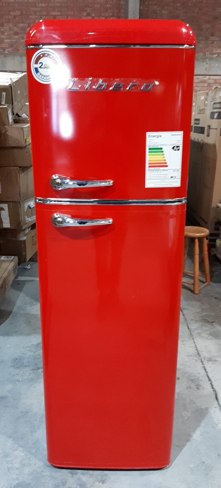 Refrigerador Retro Libero Lrt-280Dfrr Rojo 239 Lts [Openbox]