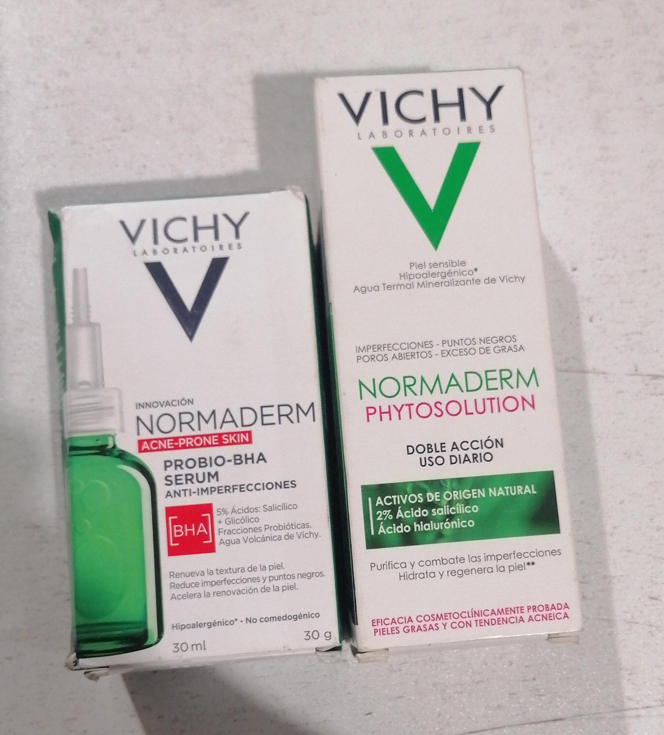 Pack Vichy Normaderm Phytosolution Doble Correccion y Vichy Normaderm Acne Prone Skin Probio BHA Sérum Anti-Imperfecciones 30ml