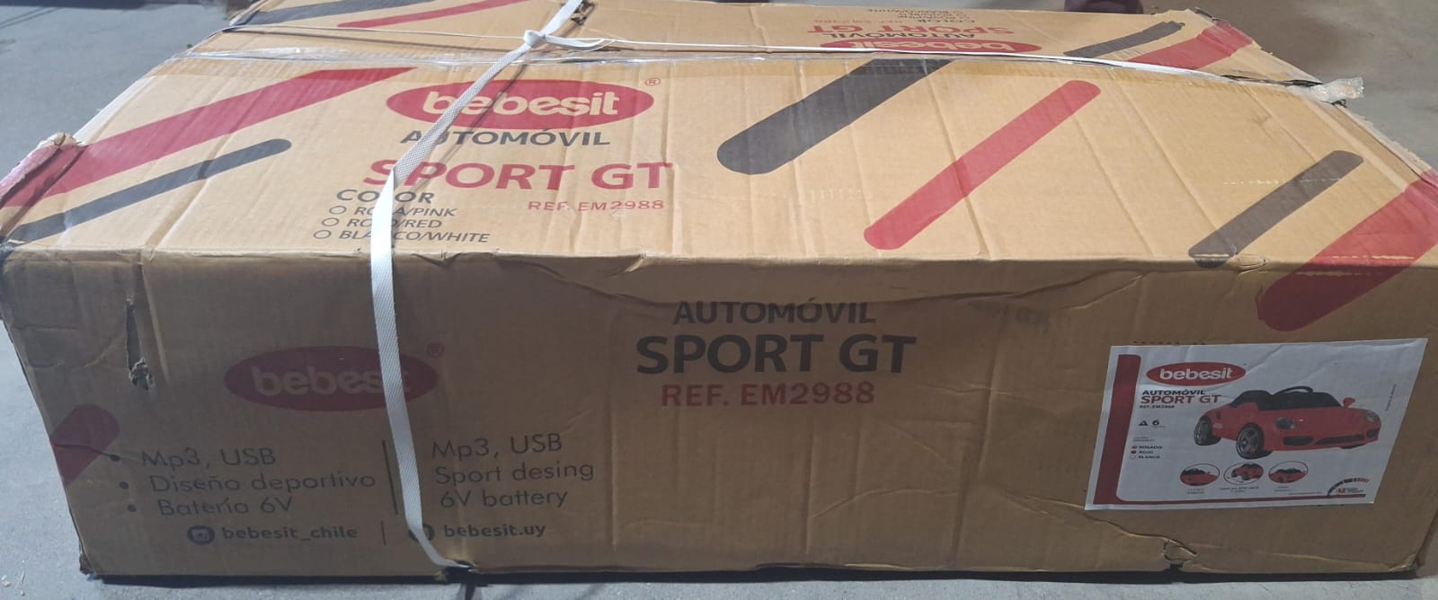 Automovil Sport Gt Bebesit Em2988R Rojo [Openbox]