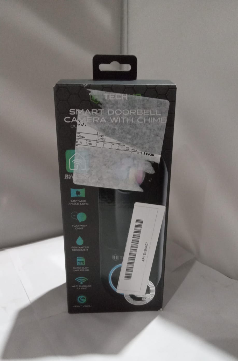 Camara De Seguridad Tech Up Smart Doorbell Camera With Chime [Openbox] [new]