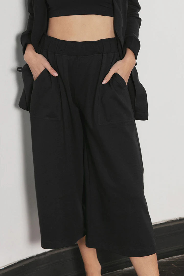 Pantalón algodón japón negro, karyn coo, talla t2