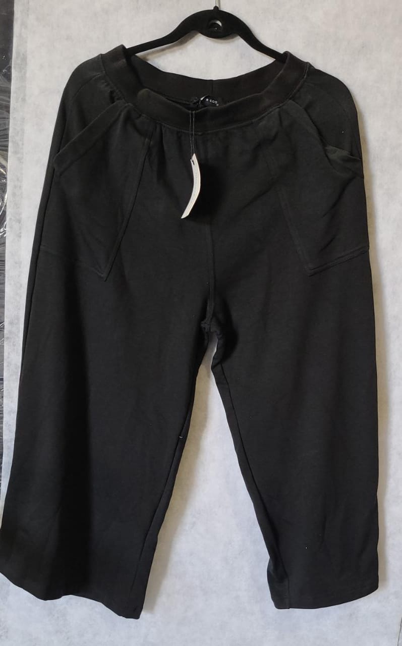 Pantalón algodón japón negro, karyn coo, talla t2