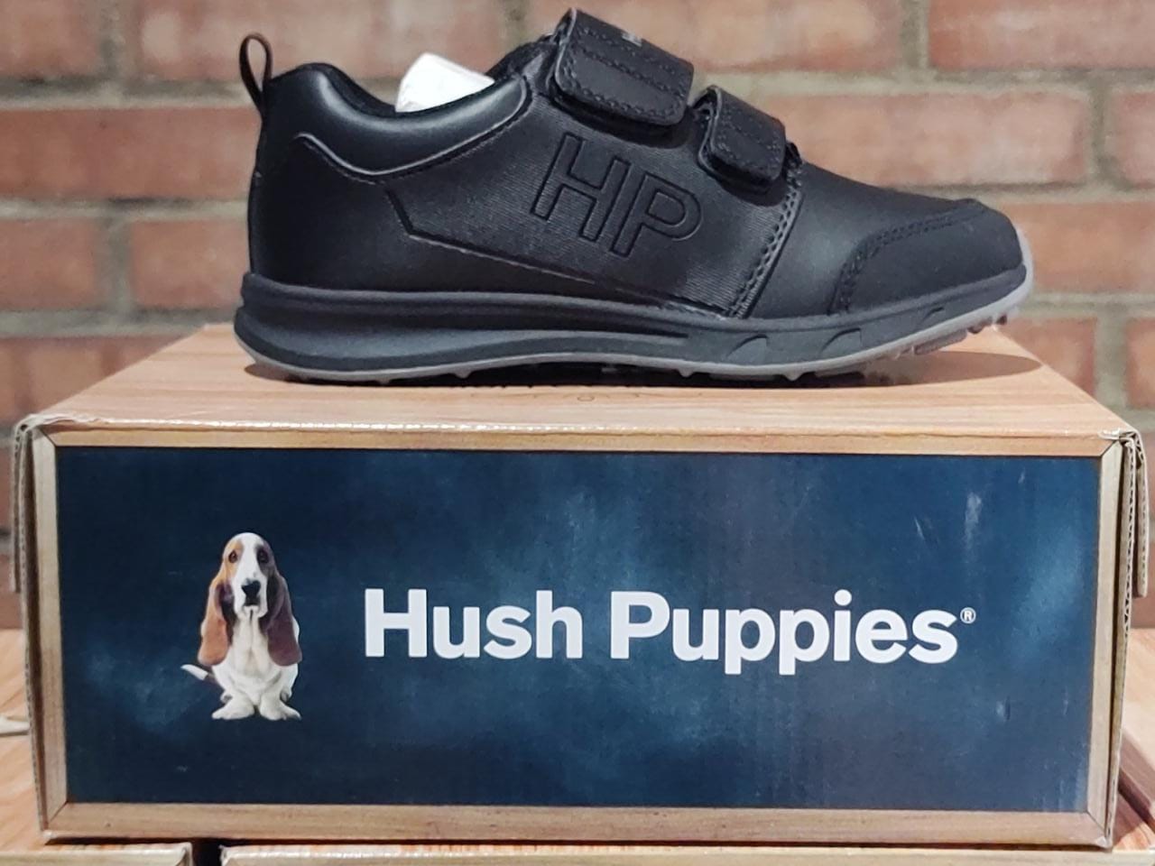 Zapato escolar hush puppies thunder black