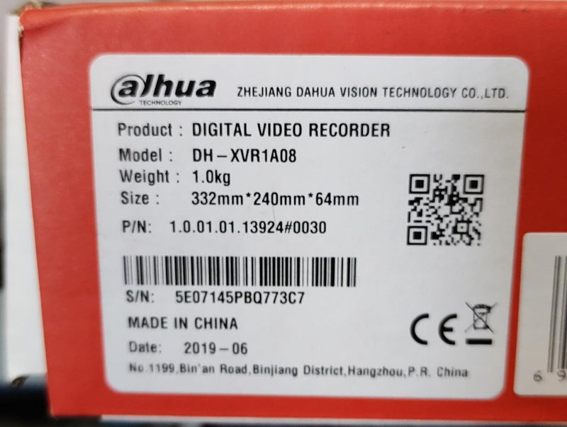 Grabador de video digital dahua dh-xvr1a08 8 alhua