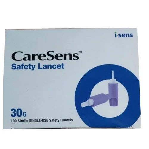 Sistema de monitoreo de glucosa en sangre caresens dual + 2 cajas de lancetas de seguridad 30g